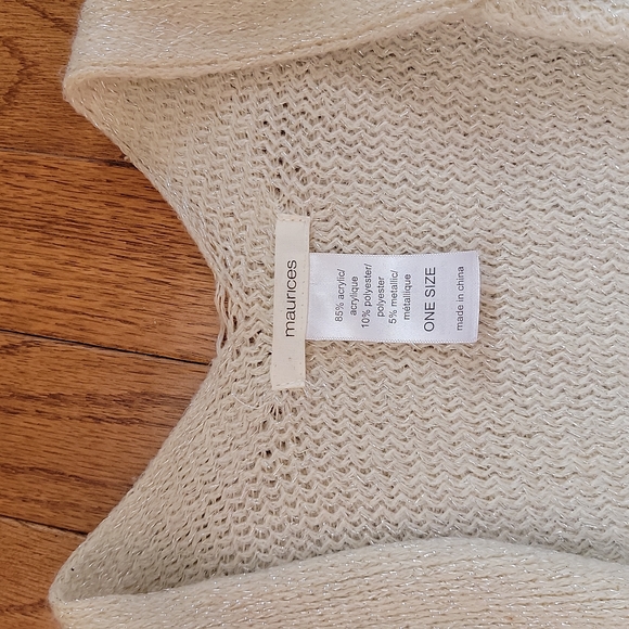 Maurices Sparkly Ombre Poncho w Opening - Picture 3 of 4